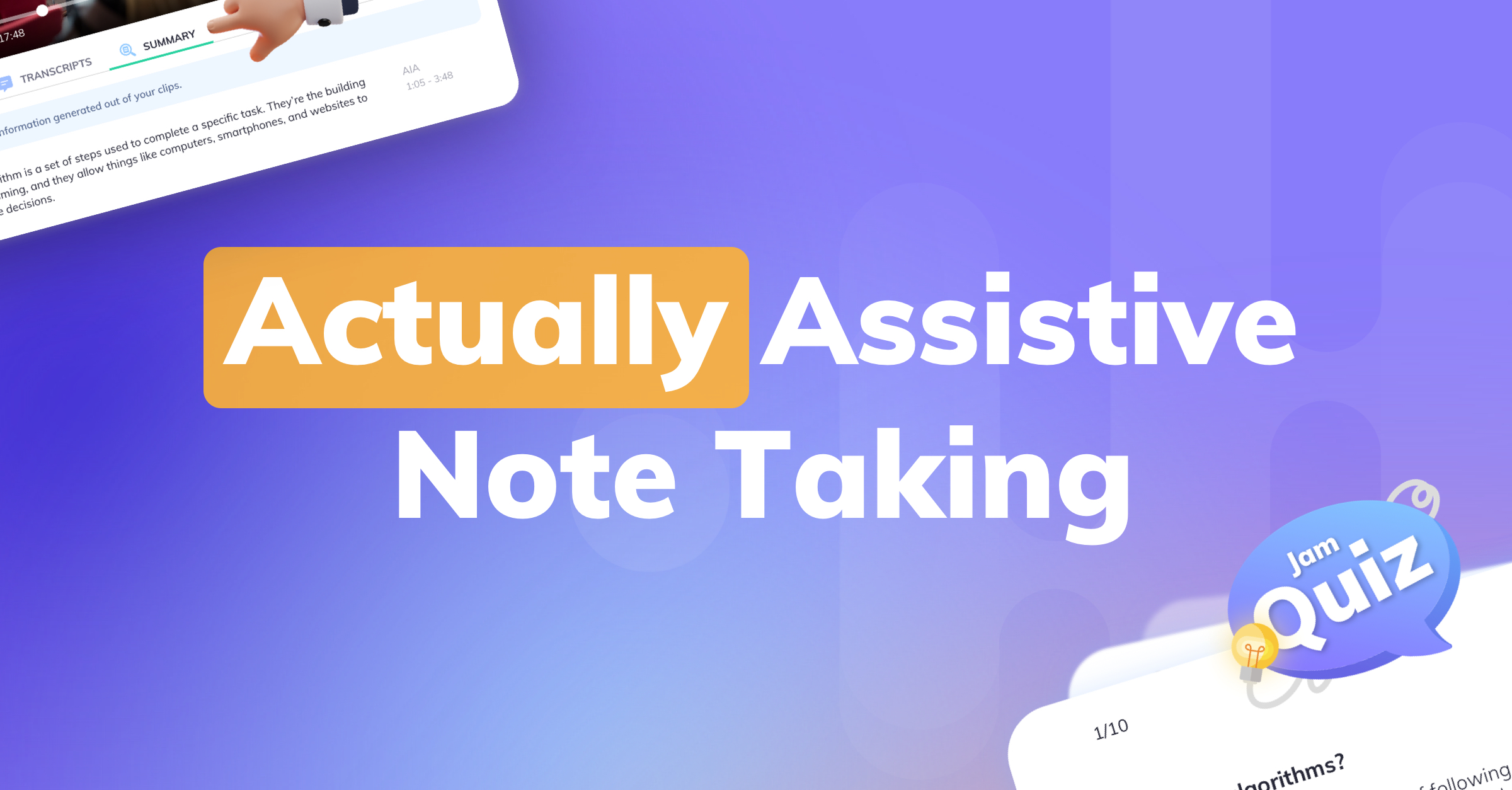 The ai note taking app for students jamworks